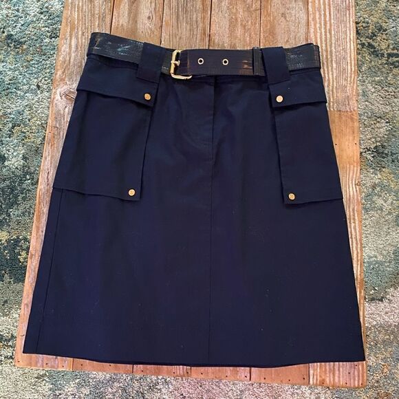Tory Burch Dresses & Skirts - Tory Burch navy blue pencil belted skirt